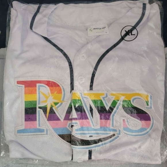 White Rays Baseball Jersey - Picture 1 of 2